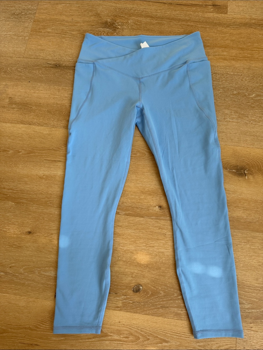 Womens Fabletics Light Blue Active Leggings (crop length)